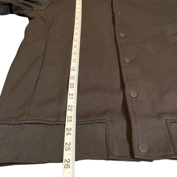 Club Monaco Men's Jacket Black Snap Front Lightweight Lined Size Medium - Picture 11 of 12